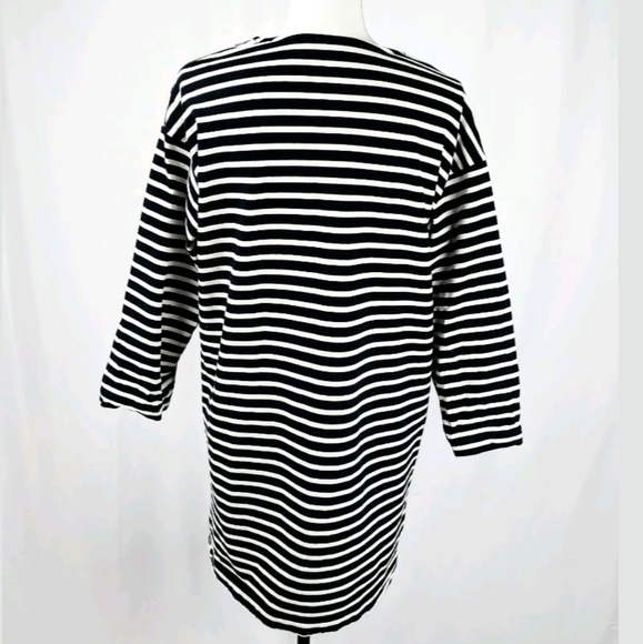 EVERLANE Breton Cotton Zipper Shoulder Mini Dress - Picture 7 of 8